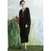 enjoysweety black maxi dress, maxi linen dress, long linen dress, oversize dress, plus size dress, long sleeve dress, winter spring dress, shirt dress—0009