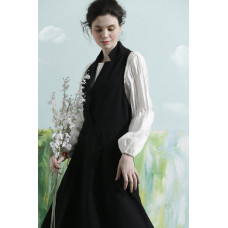 enjoysweety Maxi Linen Dress In Black/Purple, Linen Halter Dress, Long Linen Dress, Maxi Sundress, Little Black Dress, Linen Dress, Linen Overall—0011 