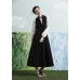 enjoysweety Maxi Linen Dress In Black/Purple, Linen Halter Dress, Long Linen Dress, Maxi Sundress, Little Black Dress, Linen Dress, Linen Overall—0011 