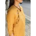 enjoysweety Linen Tunic Shirt In Yellow / Pleated Shirt / Yellow Linen Blouse / Linen Shirt, Plus Size Custom—0013