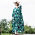 enjoysweety Oversized Loose Fitting Long Maxi Dress, Gown, Cotton and Linen Dress, Oversized Dress, Pleated Dress, Diamond  printing Dress—0031