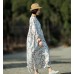 enjoysweety Oversized Loose Fitting Long Maxi Dress, Gown, Cotton Dress, Oversized Dress, Pleated Dress, Butterfly printing Dress—0035