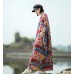 enjoysweety Oversized Loose Fitting Long Maxi Dress, Gown, Cotton Dress, Oversized Dress, Pleated Dress, Cocoon Abstract printing Dress—0042