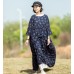 enjoysweety Oversized Loose Fitting Long Maxi Dress, Gown, Cotton Dress, Ramie Dress, Linen Dress, Pleated Dress, Printing Dress—0052