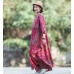 enjoysweety Oversized Loose Fitting Long Maxi Dress, Gown, Cotton Dress, Oversized Dress, Pleated Dress, Abstract printing Dress—0046