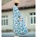 enjoysweety Oversized Loose Fitting Long Maxi Dress, Gown, Cotton Dress, Oversized Dress, Pleated Dress, Freshness printing Dress—0049