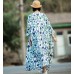 enjoysweety Oversized Loose Fitting Long Maxi Dress, Gown, Cotton Dress, Oversized Dress, Pleated Dress, Freshness printing Dress—0049