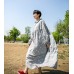 enjoysweety Oversized Loose Fitting Long Maxi Dress, Gown, Cotton and Linen Dress, Oversized Dress, Pleated Dress, Star printing Dress—0051