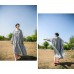 enjoysweety Oversized Loose Fitting Long Maxi Dress, Gown, Cotton and Linen Dress, Oversized Dress, Pleated Dress, Star printing Dress—0051