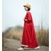 enjoysweety Oversized Loose Fitting Long Maxi Dress, Gown, Ramie Dress Linen Dress, Oversized Dress, Stitching Dress, Dress—0053