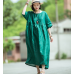 enjoysweety Oversized Loose Fitting Long Maxi Dress, Gown, Linen Dress, Oversized Dress, Pleated Dress, Dress—0060