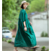 enjoysweety Oversized Loose Fitting Long Maxi Dress, Gown, Linen Dress, Oversized Dress, Pleated Dress, Dress—0060