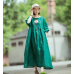 enjoysweety Oversized Loose Fitting Long Maxi Dress, Gown, Linen Dress, Oversized Dress, Pleated Dress, Dress—0060