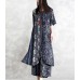enjoysweety Women two-piece summer linen suit, Linen blouse Long tops and  Cropped pants Harem pants, Splicing checkered summer clothing，Leisure suit—0078  