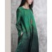 enjoysweety Linen Spring Dress In Green, Loose Dress，Ink-wash Dress, Long Dress, Temperament Dress, Dress—0086