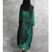 enjoysweety Linen Spring Dress In Green, Loose Dress，Ink-wash Dress, Long Dress, Temperament Dress, Dress—0086