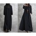 enjoysweety Linen Spring Dress, Loose Fitting Dress, Long Dress, Large pendulum Dress, Splicing Dress，Stripe Dress—0088  