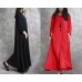 enjoysweety Linen Spring Dress, Loose Fitting Dress, Long Dress, Large pendulum Dress, Splicing Dress，Stripe Dress—0088  