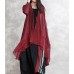 enjoysweety Linen Shirt, Loose Blouse，Splicing Top, Irregular Cardigan, Folding cape,  Spring Shirt—0090