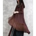 enjoysweety Linen Shirt, Loose Blouse，Splicing Top, Irregular Cardigan, Folding cape,  Spring Shirt—0090