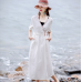 enjoysweety Linen Summer Dress, Loose-fitting Dress, Short sleeve Dress, Long Maxi Dress, Dress,  Two Way Wear, Loose Coat—0104