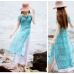 enjoysweety Linen Summer Dress, Chinese style Dress, reformed cheongsam, Long Dress, Sliming Dress, Printing Dress—0107