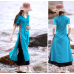 enjoysweety Linen Summer Dress, Chinese style Dress, reformed cheongsam, Long Dress, Sliming Dress, Embroidered Dress—0109  