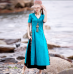 enjoysweety Linen Summer Dress, Chinese style Dress, reformed cheongsam, Long Dress, Sliming Dress, Embroidered Dress—0109  