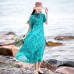 enjoysweety Linen Summer Dress, Chinese style Dress, reformed cheongsam, Long Dress, Broken Flower Dress, Ramie Dress—0118  