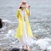 enjoysweety Linen and Organza Dress, Hand embroidered Cardigan，Loose Blouse，Folding cape, Sunscreen coat—0119