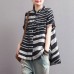 enjoysweety Women Linen Striped Tops，Casual Blouse, Cotton T-shirt，Asymmetrical Tops，Comfortable Linen Shirt，Leisure Summer Blouse—0208  