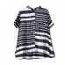 enjoysweety Women Linen Striped Tops，Casual Blouse, Cotton T-shirt，Asymmetrical Tops，Comfortable Linen Shirt，Leisure Summer Blouse—0208  