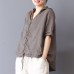 enjoysweety Women Linen Hooded Tops，Casual Blouse, Cotton T-shirt，Asymmetrical Tops，Comfortable Linen Shirt，Leisure Summer Blouse—0209  
