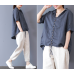 enjoysweety Women Linen Hooded Tops，Casual Blouse, Cotton T-shirt，Asymmetrical Tops，Comfortable Linen Shirt，Leisure Summer Blouse—0210