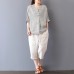 enjoysweety Women Cotton Striped Tops，Casual Blouse, Cotton T-shirt，Asymmetrical Tops，Comfortable Linen Shirt，Leisure Spring Blouse—0212  