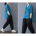 enjoysweety Women Linen V Neck Tops，Casual Blouse, Cotton T-shirt，Asymmetrical Tops，Comfortable Linen Shirt，Leisure Summer Blouse—0214