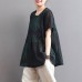 enjoysweety Women Cotton Printing Tops，Casual Blouse, Cotton T-shirt，Asymmetrical Tops，Comfortable Linen Shirt，Leisure Summer Blouse—0218  