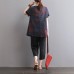 enjoysweety Women Cotton Printing Tops，Casual Blouse, Cotton T-shirt，Asymmetrical Tops，Comfortable Linen Shirt，Leisure Summer Blouse—0218  