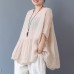 enjoysweety Women Linen Tops，Casual Blouse, Cotton T-shirt，Asymmetrical Tops，Comfortable Linen Shirt，Leisure Summer Blouse—0221