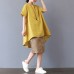 enjoysweety Women Linen Summer Tops，Casual Blouse, Cotton T-shirt，Asymmetrical Tops，Comfortable Linen Shirt，Leisure Blouse—0222  