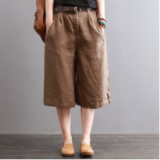 enjoysweety Women Cropped Pants，Cotton Pants，Leisure Pants，Casual Pants，Cropped Pants，Harem Pants，Straight pants，Wide Leg Pants，Trousers—0306  