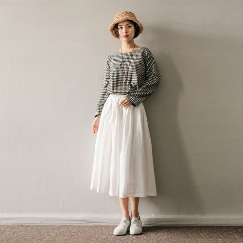 enjoysweety Custom Linen Skirt, Midi Skirt, Ruffle Skirt, Ruffle Linen Skirt with Pockets, Linen Midi Skirt, Cotton Skirt - 0367
