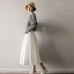 enjoysweety Custom Linen Skirt, Midi Skirt, Ruffle Skirt, Ruffle Linen Skirt with Pockets, Linen Midi Skirt, Cotton Skirt - 0367