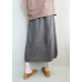 enjoysweety Linen Skirt, Midi Skirt, Ruffle Skirt, Ruffle Linen Skirt with Pockets, Linen Midi Skirt, Knee Length Linen Skirt - 0372