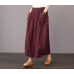 enjoysweety Cotton Skirt, Midi Skirt, Ruffle Skirt, Ruffle Linen Skirt with Pockets, Linen Midi Skirt, Linen Skirt - 0374