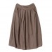 enjoysweety Linen Skirt, Midi Skirt, Ruffle Skirt, Ruffle Linen Skirt with Pockets, Linen Midi Skirt, Cotton Skirt - 0375