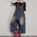 enjoysweety Women Leisure Linen Jumpsuits，Cotton Overalls，Comfortable Wide Leg Pants，Loose Overalls，Trouser With Pockets，Plus Size Clothing - 0380