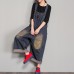 enjoysweety Women Leisure Linen Jumpsuits，Cotton Overalls，Comfortable Wide Leg Pants，Loose Overalls，Trouser With Pockets，Plus Size Clothing - 0380