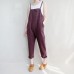 enjoysweety Women Leisure Cotton Dungarees，Linen Overalls，Summer Cotton Jumpsuits Pants，Loose Bib Overalls，Wide Leg Pants With Pockets，Trouser - 0381