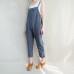 enjoysweety Women Leisure Cotton Dungarees，Linen Overalls，Summer Cotton Jumpsuits Pants，Loose Bib Overalls，Wide Leg Pants With Pockets，Trouser - 0381